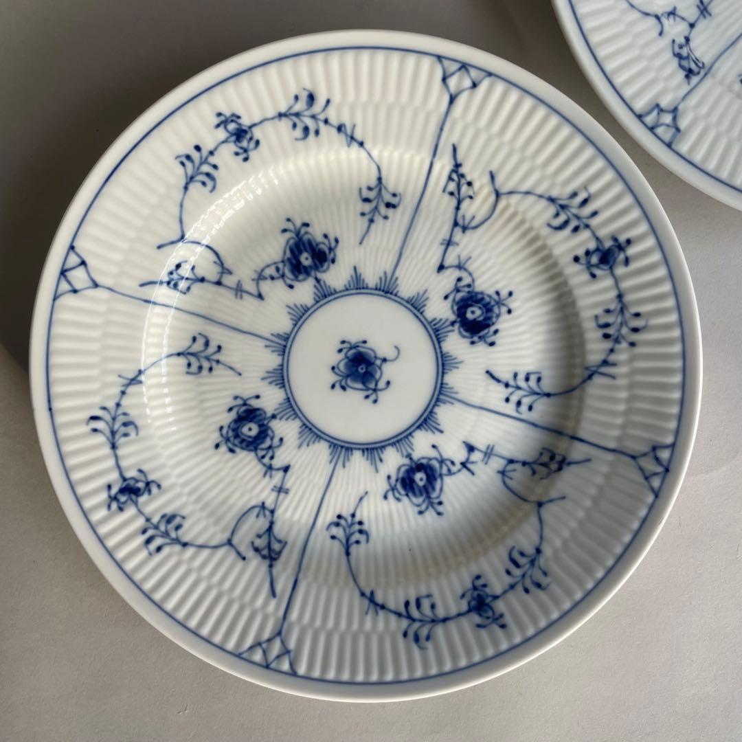 ロイヤルコペンハーゲン ブルーフルーテッド プレイン プレート 19.5 2枚