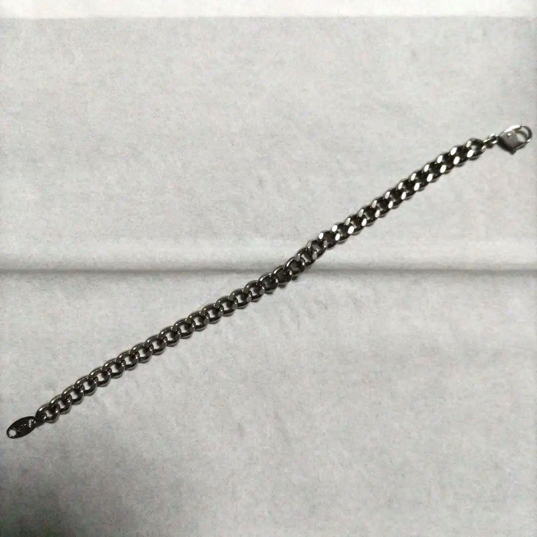 美品 phiten ファイテン チタン チェーン ブレスレット 17㎝