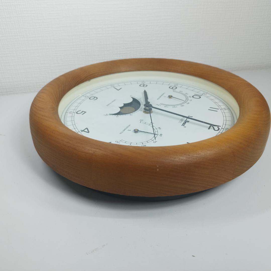 LLbean 壁掛け 時計 ウェザーステーション アンティーク ムーン h4IB