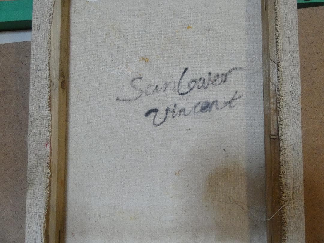 絵画 肉筆手描き オランダ油彩 ファン・ゴッホ「お花」サインF6サイズ