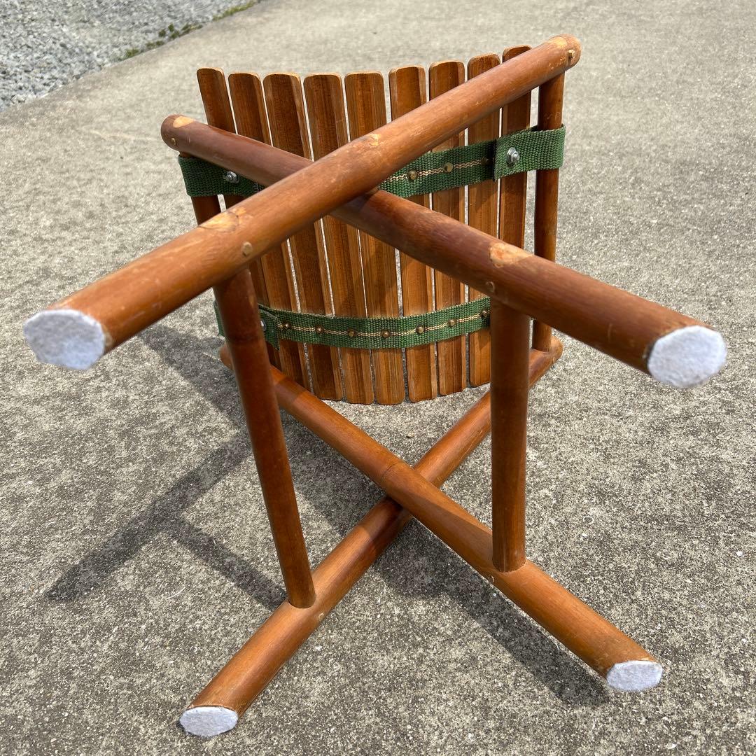 折りたたみ木製スツール　古道具　ビンテージ　椅子　チェア　いす　折り畳み