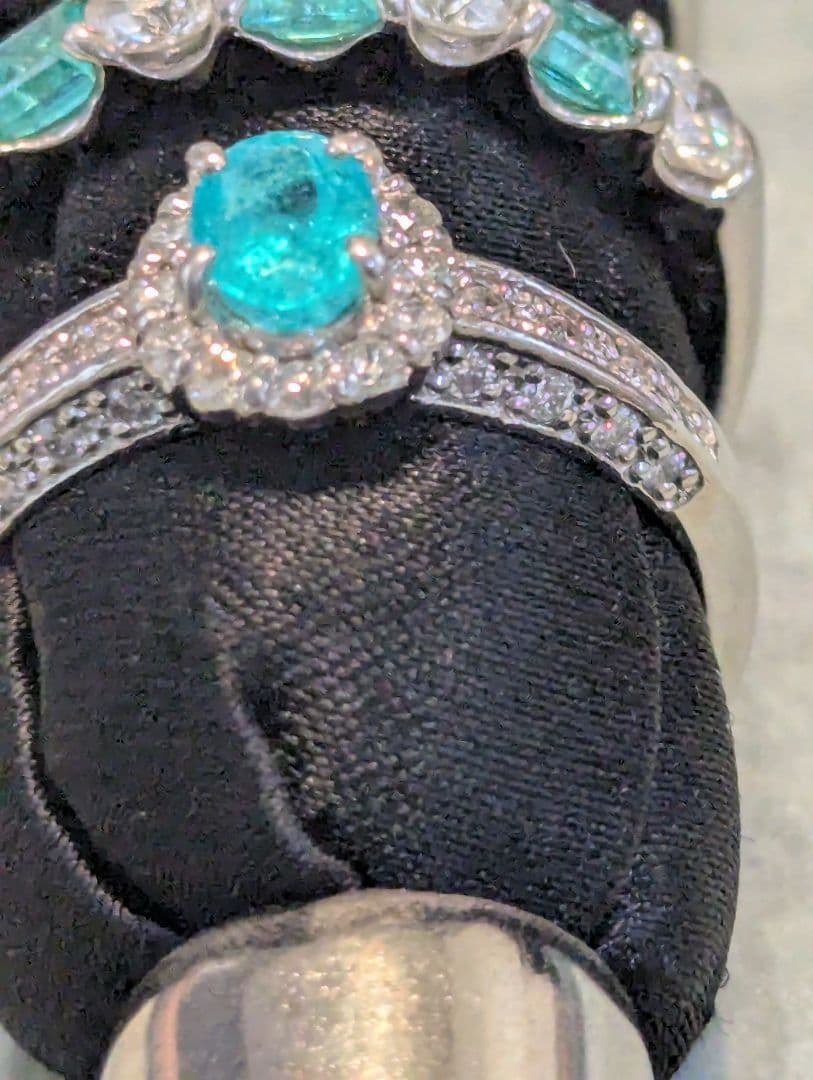 ブラジル産パライバトルマリン　0.52ct　PT900リング 鑑別書中宝とGIA