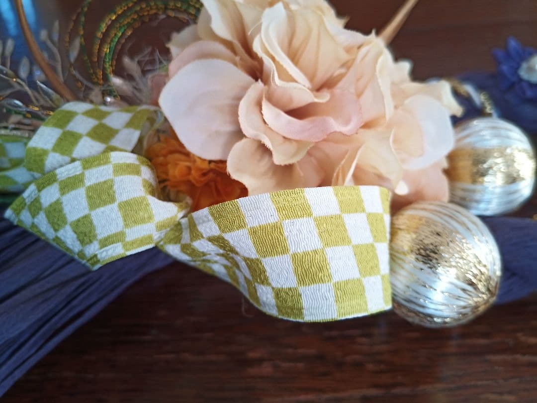 ハンドメイド　リース　しめ縄お正月飾り