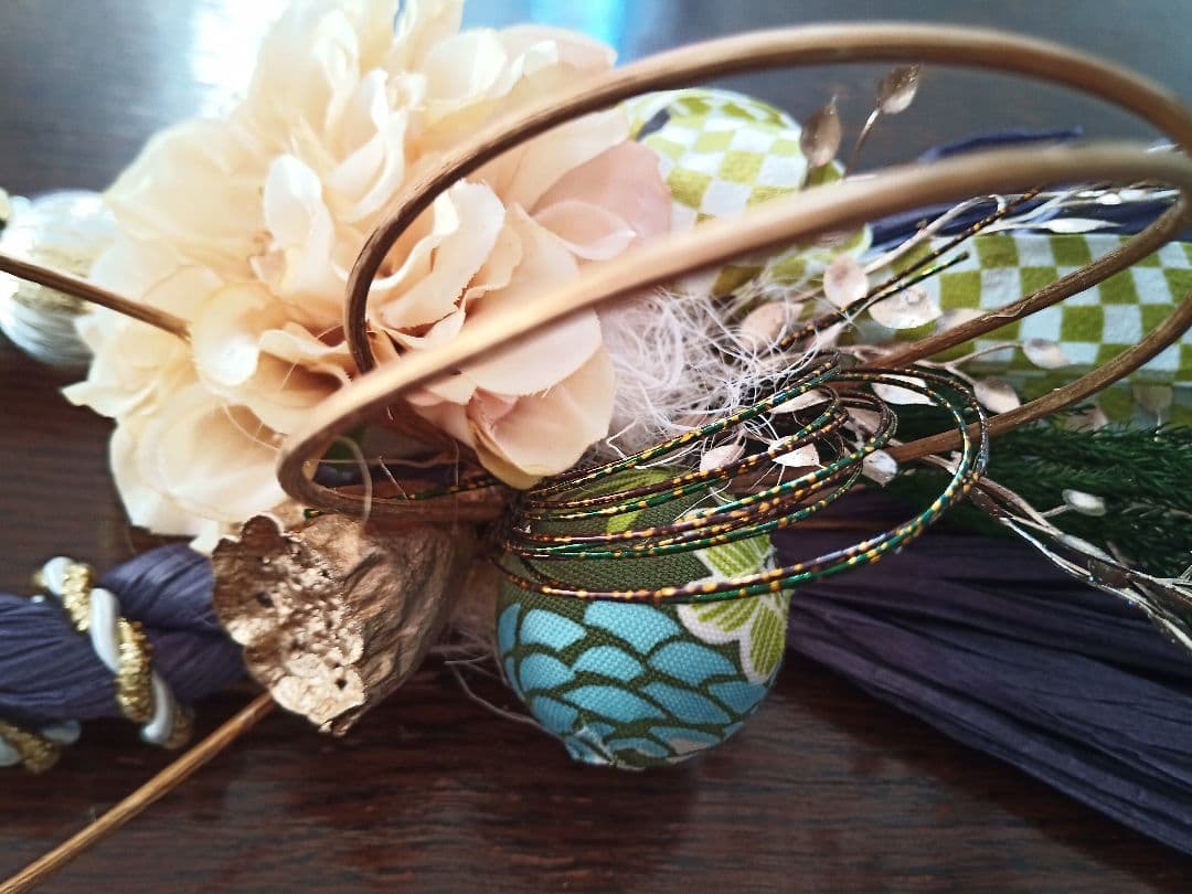 ハンドメイド　リース　しめ縄お正月飾り