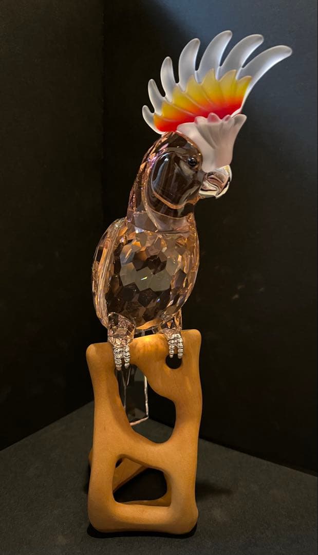 t*m様 スワロフスキー インコ ピンク クリスタル オブジェ