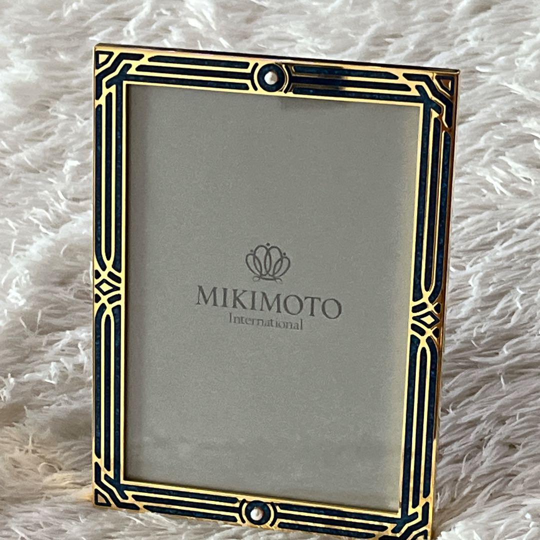 未使用】パール 2粒 クリスタルラッカー フォトフレーム オールド ミキモト