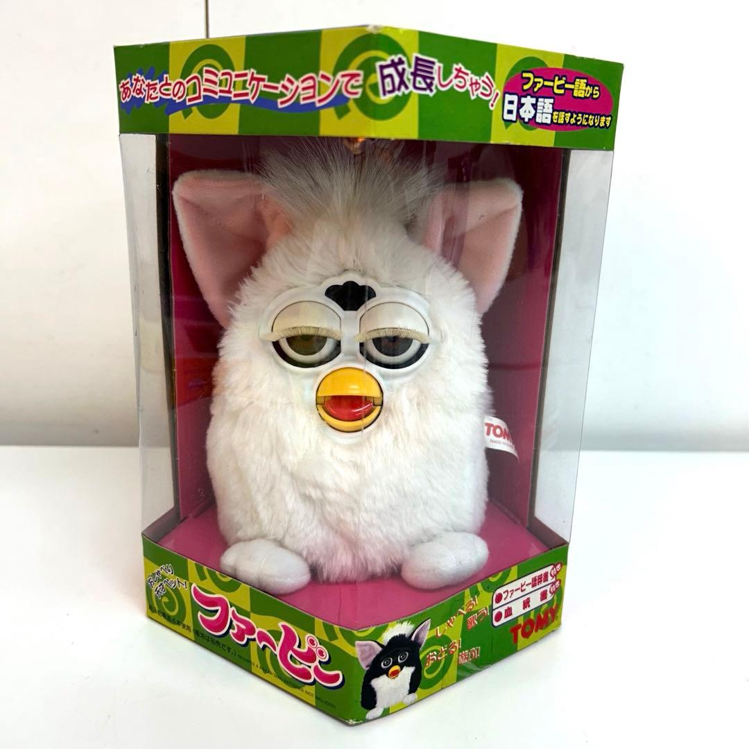 r56-34 TOMY ファービー 白 トミー おしゃべりペット 未使用 - メルカリ