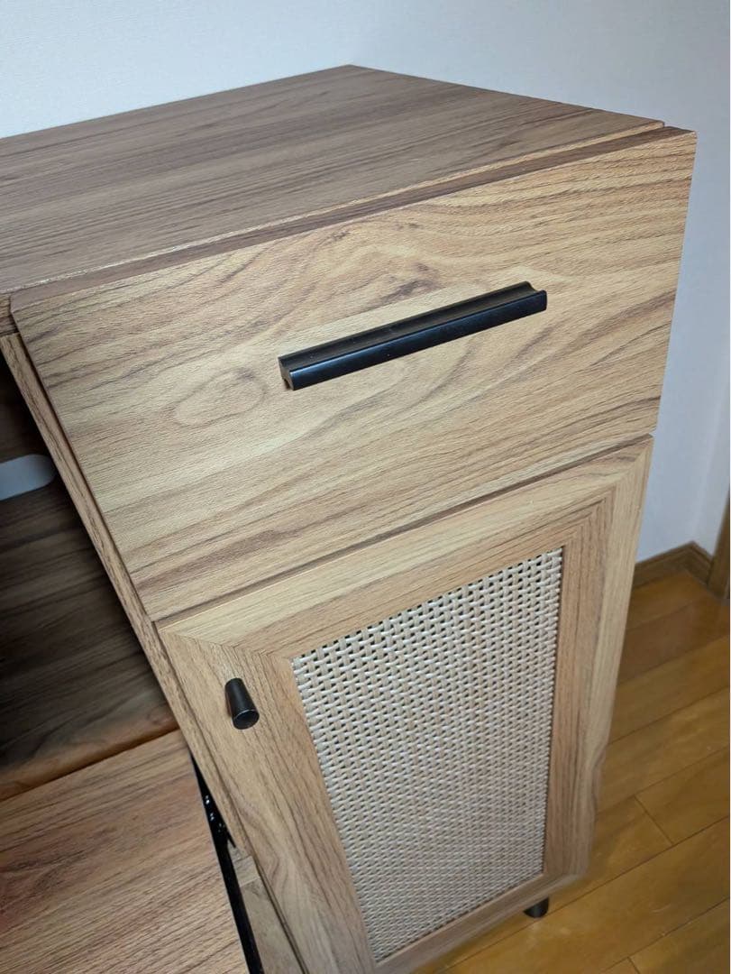 ■送料込■VENTOTA ラタンロータイプキッチンカウンターキッチン収納棚 木製