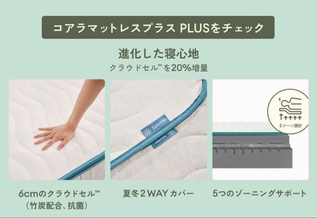コアラマットレス プラス PLUS ✨Sサイズ ✨コアラ(R)✨新品、本体未開封