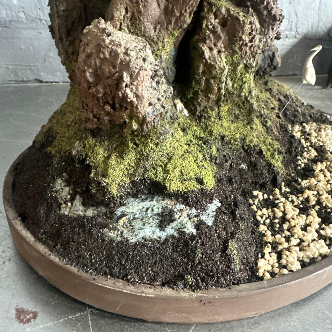 フェイク！中型盆栽 苔と土の植え込みの鉢 - メルカリ