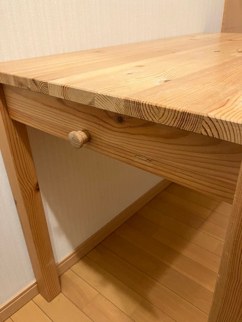 無印良品 学習机 パイン材 木製デスク 廃盤品