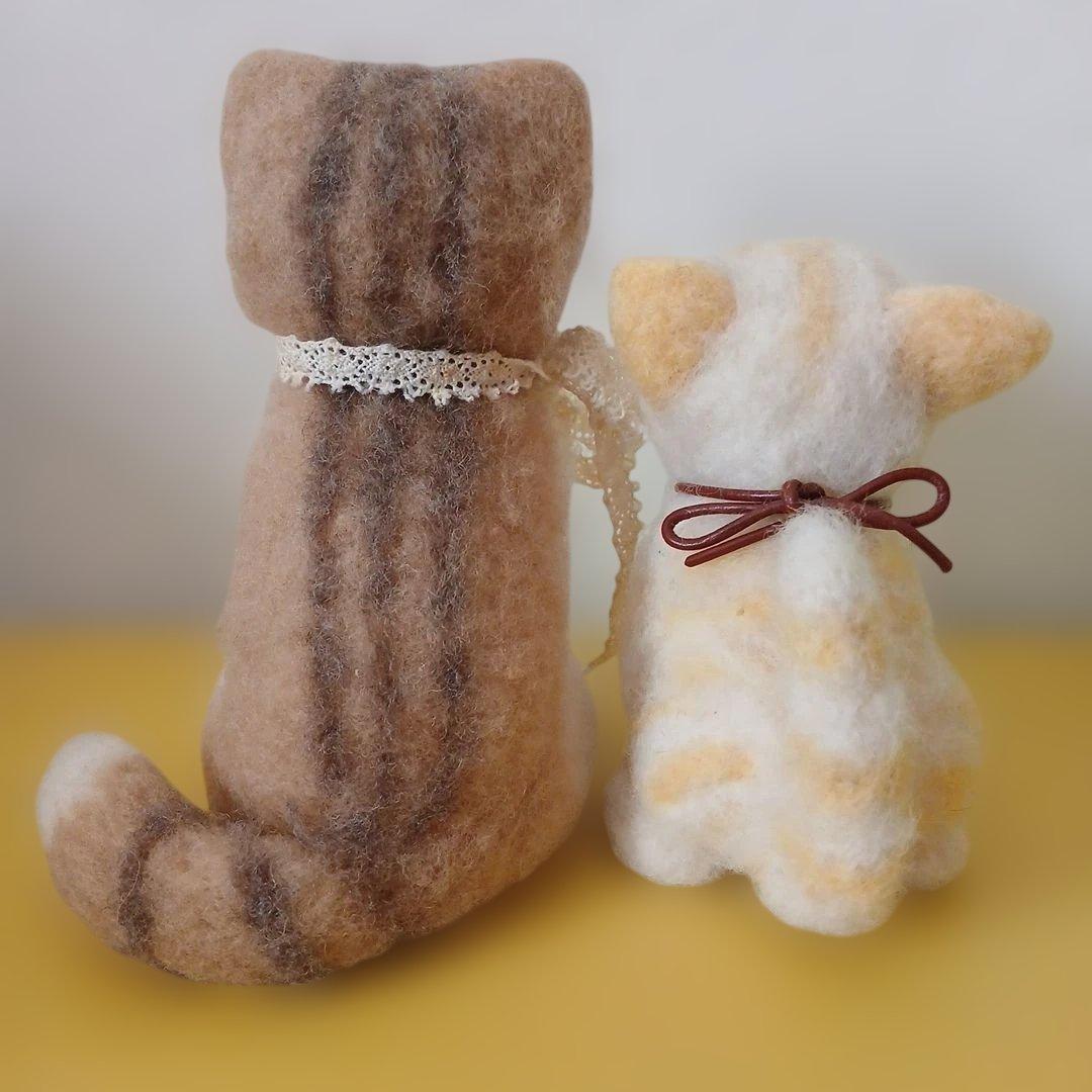 作家様　羊毛フェルト　猫のぬいぐるみ　セット品