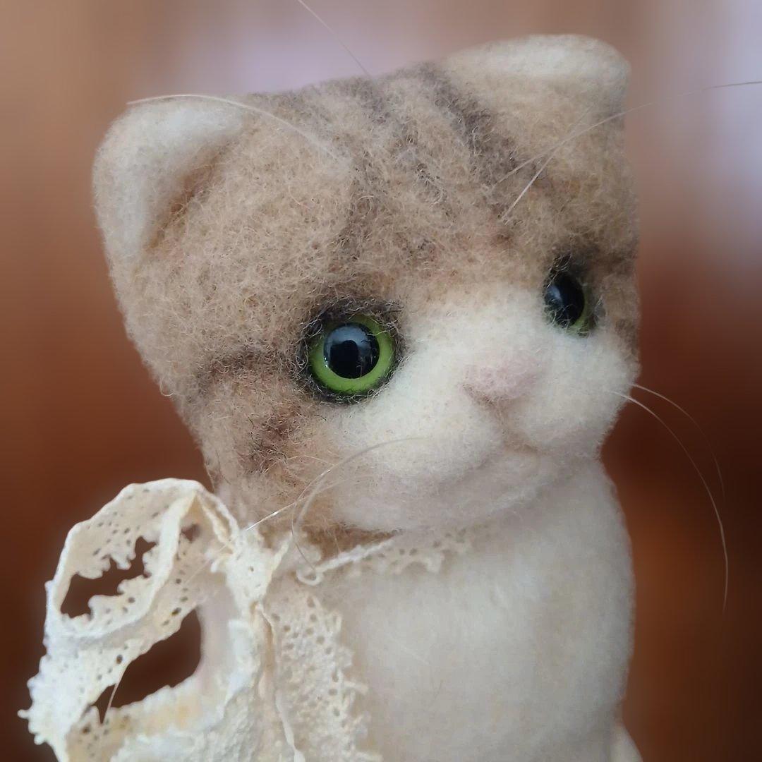 作家様　羊毛フェルト　猫のぬいぐるみ　セット品