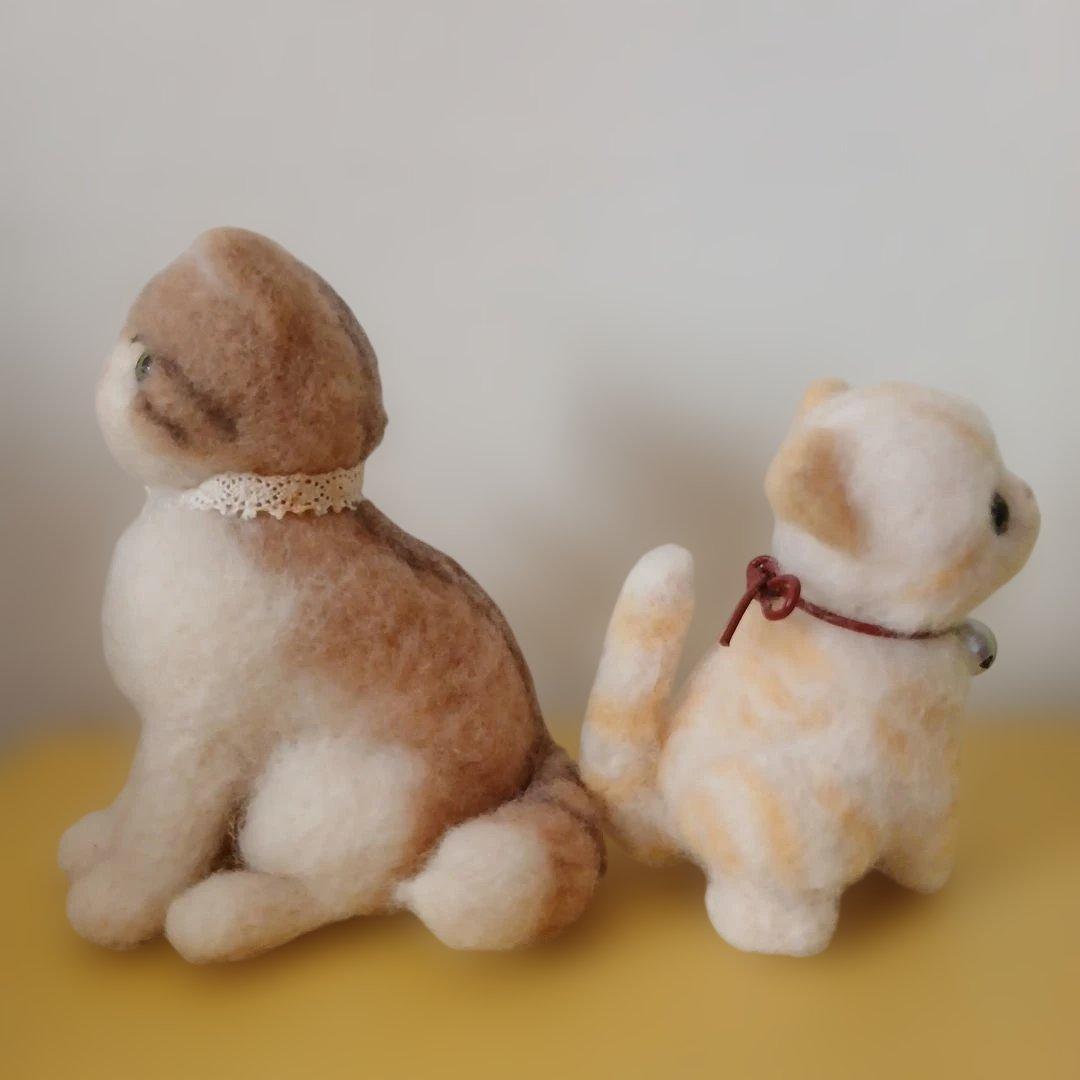 作家様　羊毛フェルト　猫のぬいぐるみ　セット品