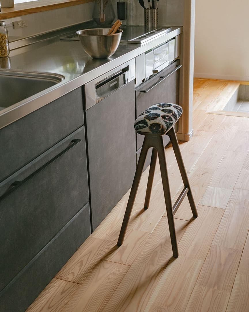 キッチンスツールBR H530 ミナペルホネン　 tanpopo khaki