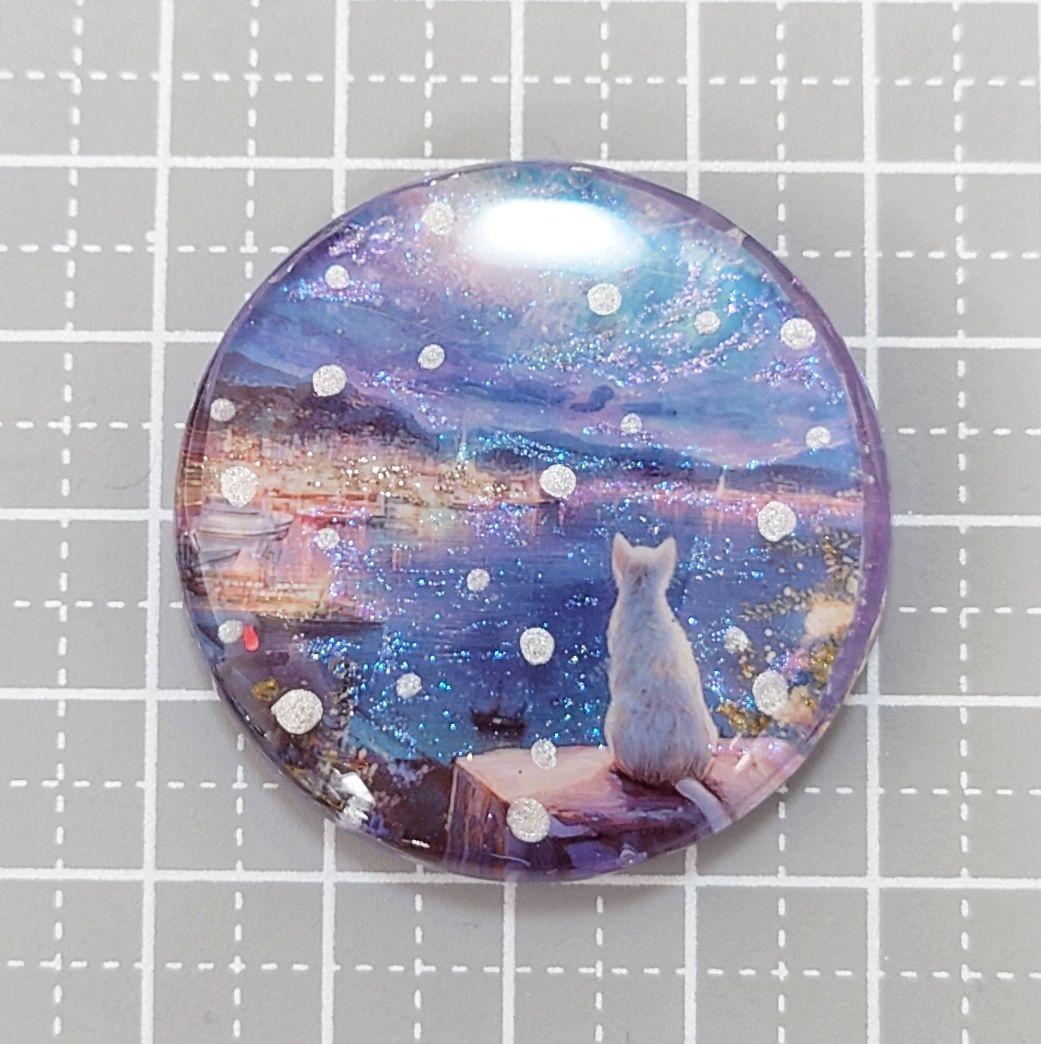 レジン　猫　ヘアゴム　ブローチ　ポニーフック　No.364