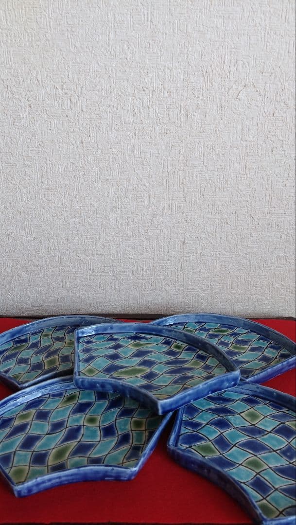 藤井敬之 ひろ窯 皿 変形皿 色釉 扁面皿 扇 美濃焼 - メルカリ