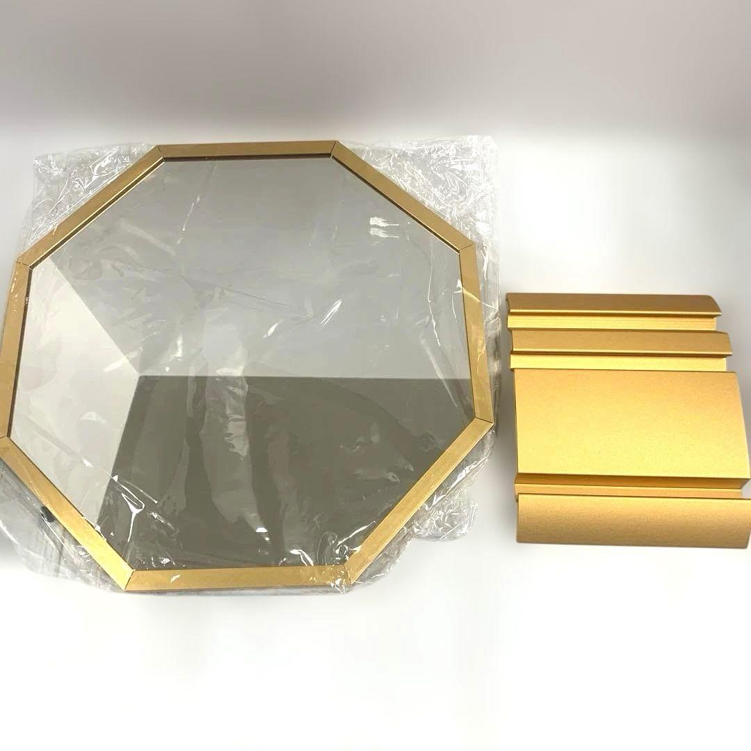 風水　開運　八角形ゴールドミラー 約28cm