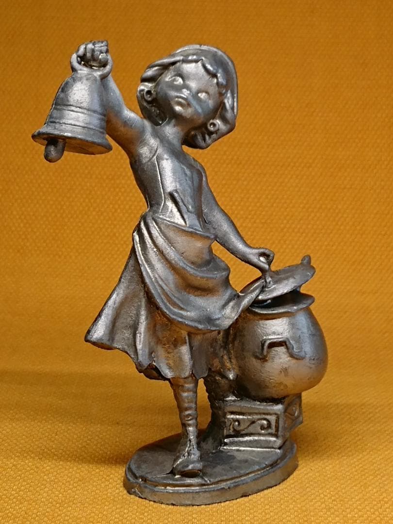 【美品】人形　金属　イタリア　置物　インテリア　工芸品　美術品　A2962