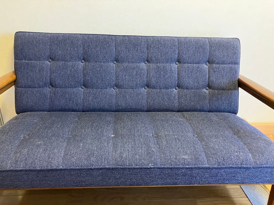 カリモク　ソファ　２人用　布製