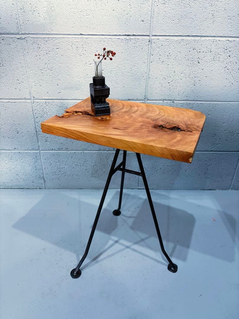 欅材サイドテーブル　コーヒーテーブル　ナイトテーブル　観葉植物置き台