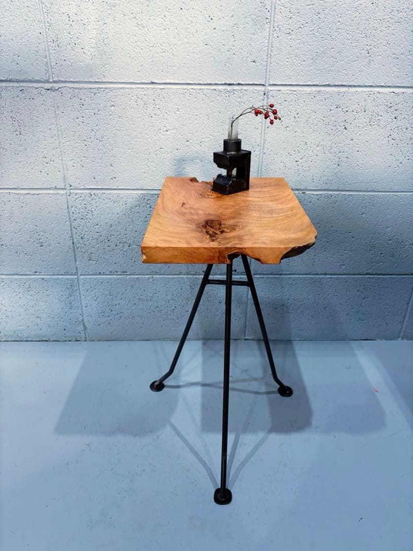 欅材サイドテーブル　コーヒーテーブル　ナイトテーブル　観葉植物置き台