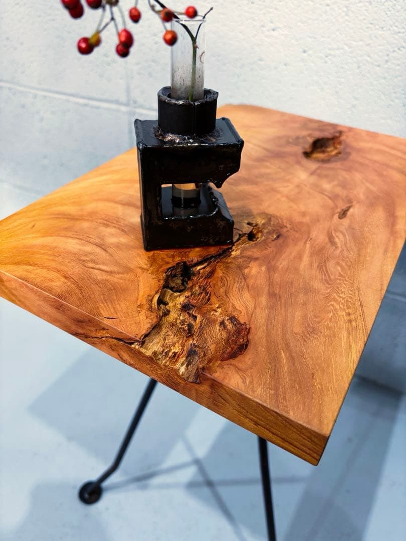 欅材サイドテーブル　コーヒーテーブル　ナイトテーブル　観葉植物置き台