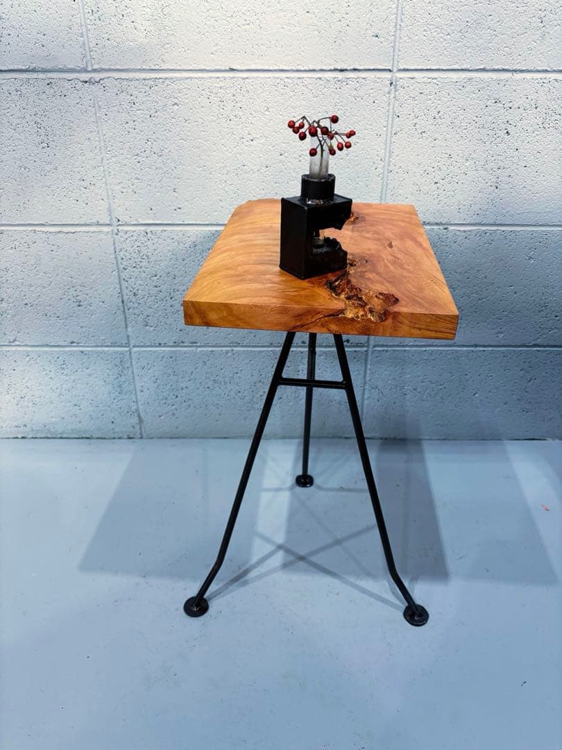 欅材サイドテーブル　コーヒーテーブル　ナイトテーブル　観葉植物置き台