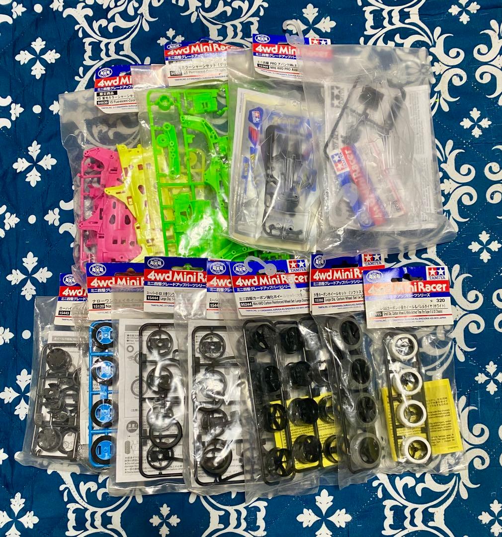 ミニ四駆　パーツセット　未開封品＆使用品色々です。