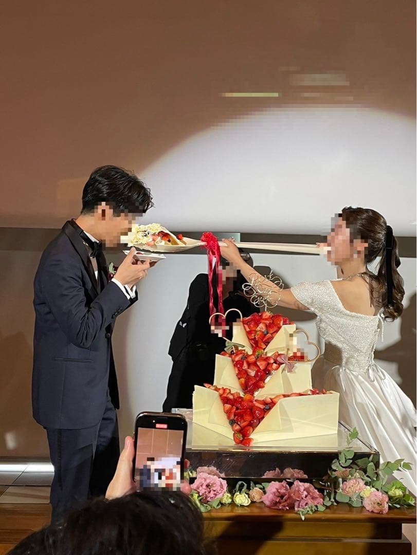 【美品】ウェディング ビッグスプーン 特大スプーンケーキバイト