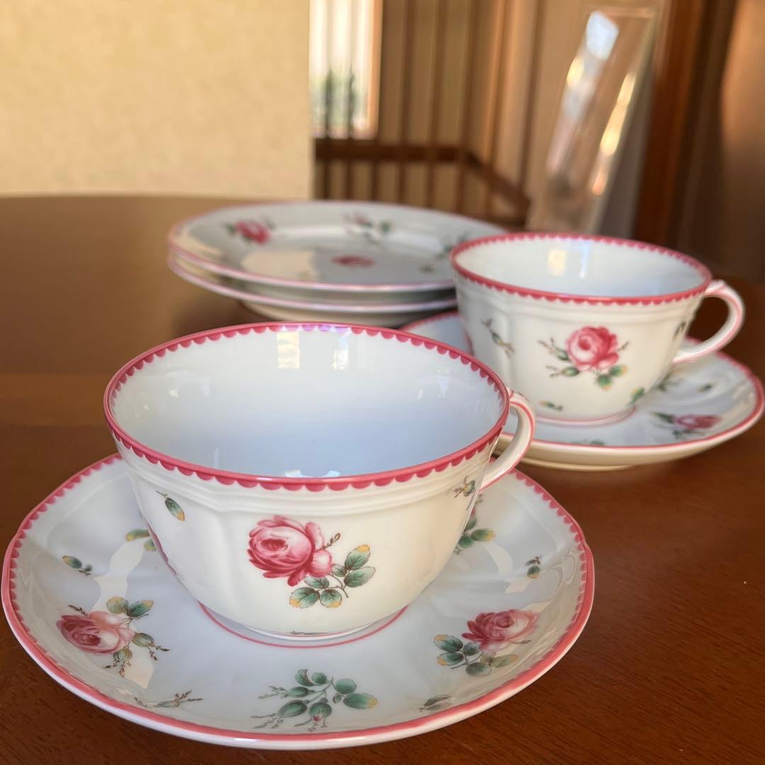 【未使用美品】リチャードジノリ★アンティックローズ★トリオ　ペア