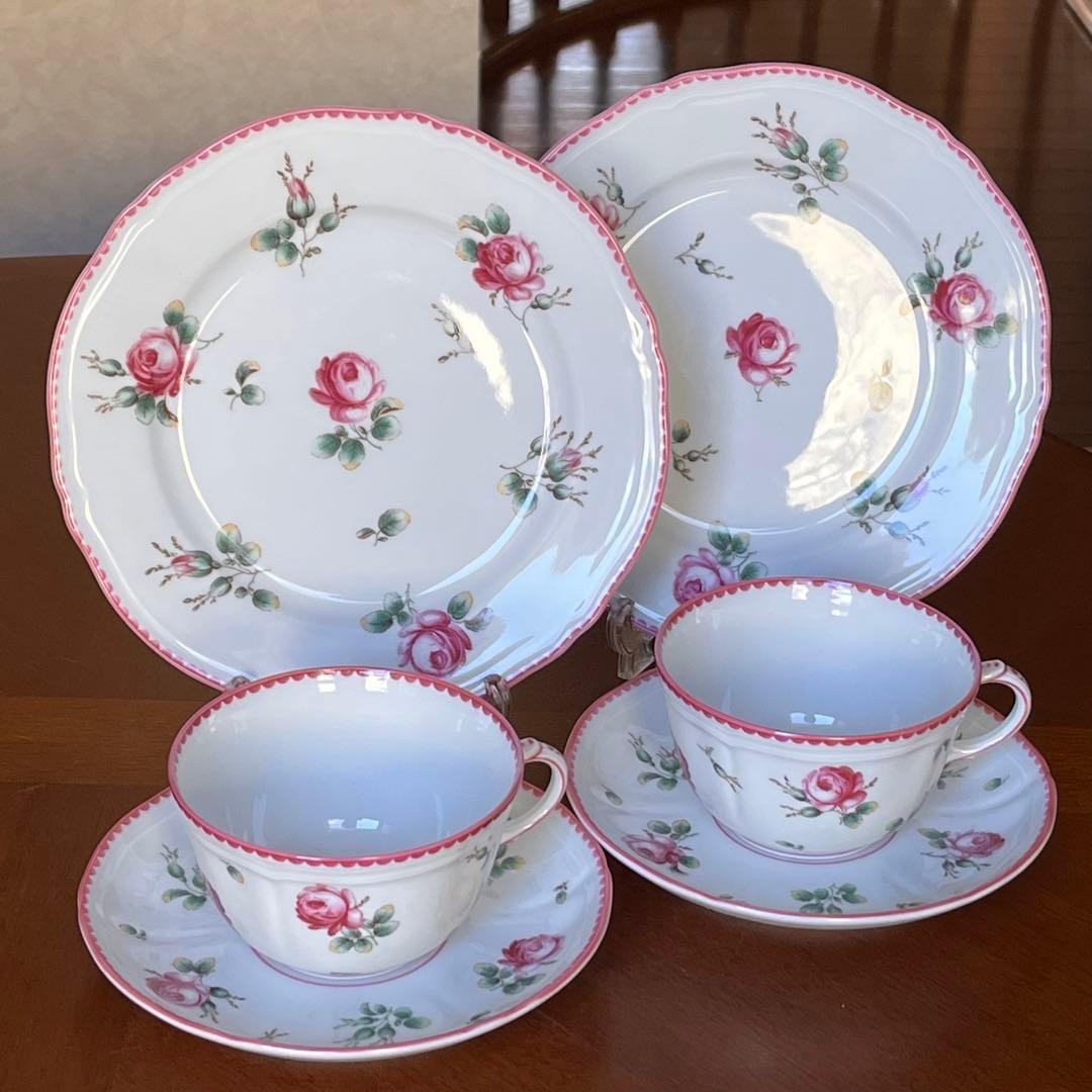 【未使用美品】リチャードジノリ★アンティックローズ★トリオ　ペア