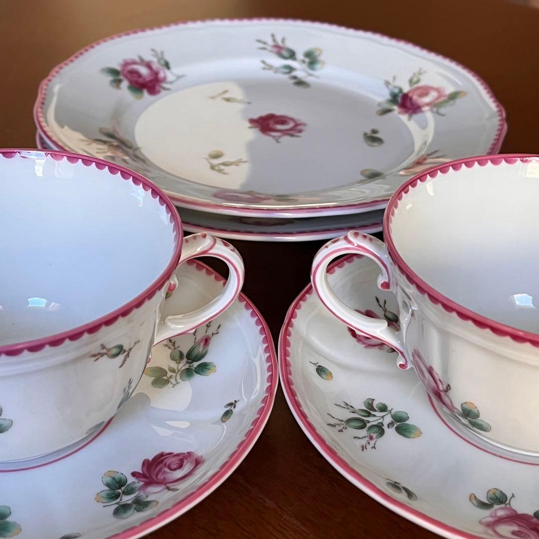 【未使用美品】リチャードジノリ★アンティックローズ★トリオ　ペア