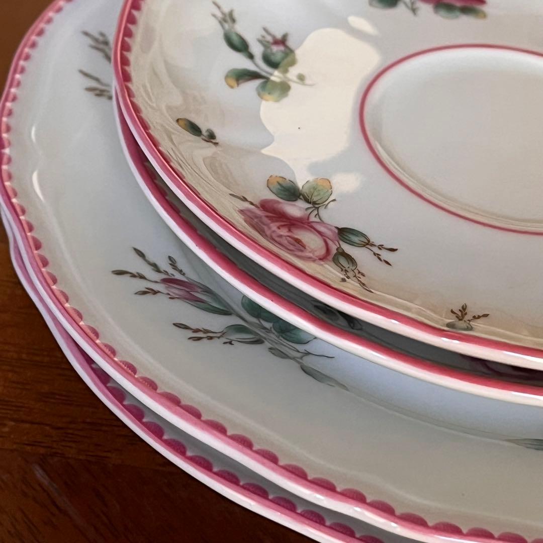 【未使用美品】リチャードジノリ★アンティックローズ★トリオ　ペア