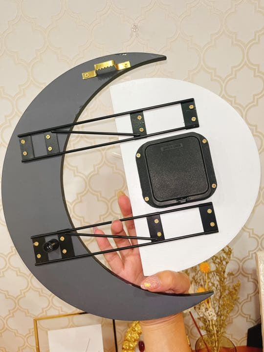 アルコールインクアート　月の満ち欠壁掛け時計