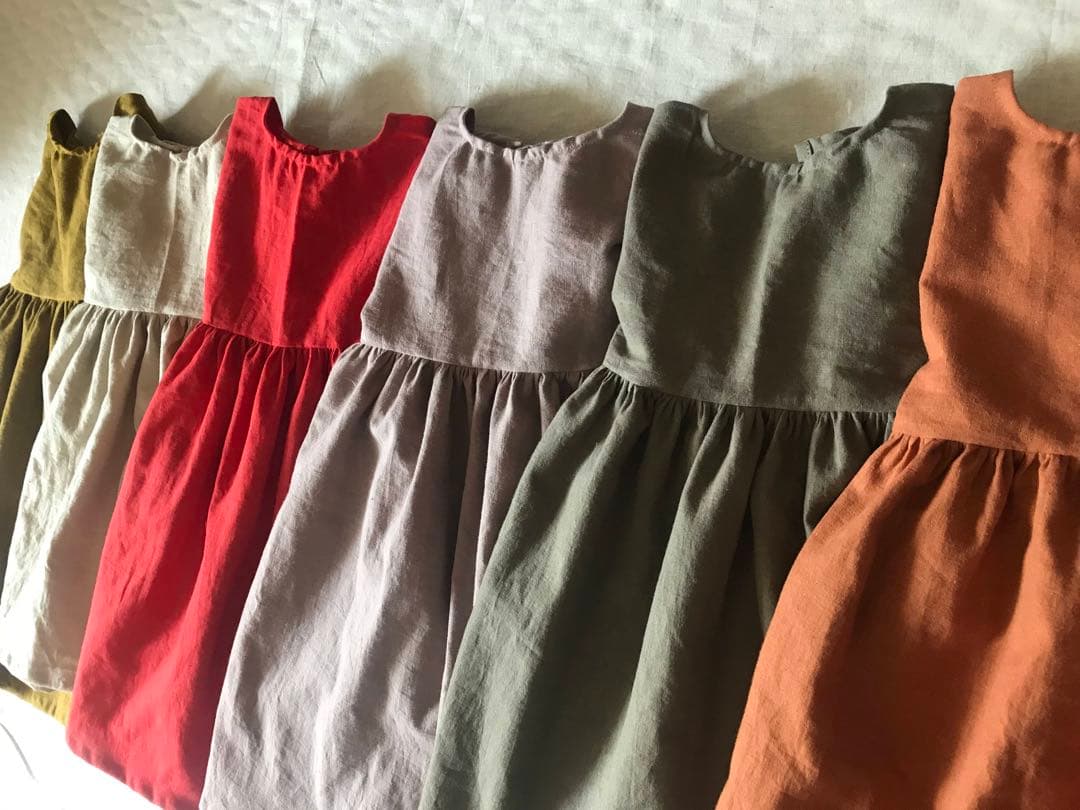 再販 ハンドメイド ギャザーワンピース