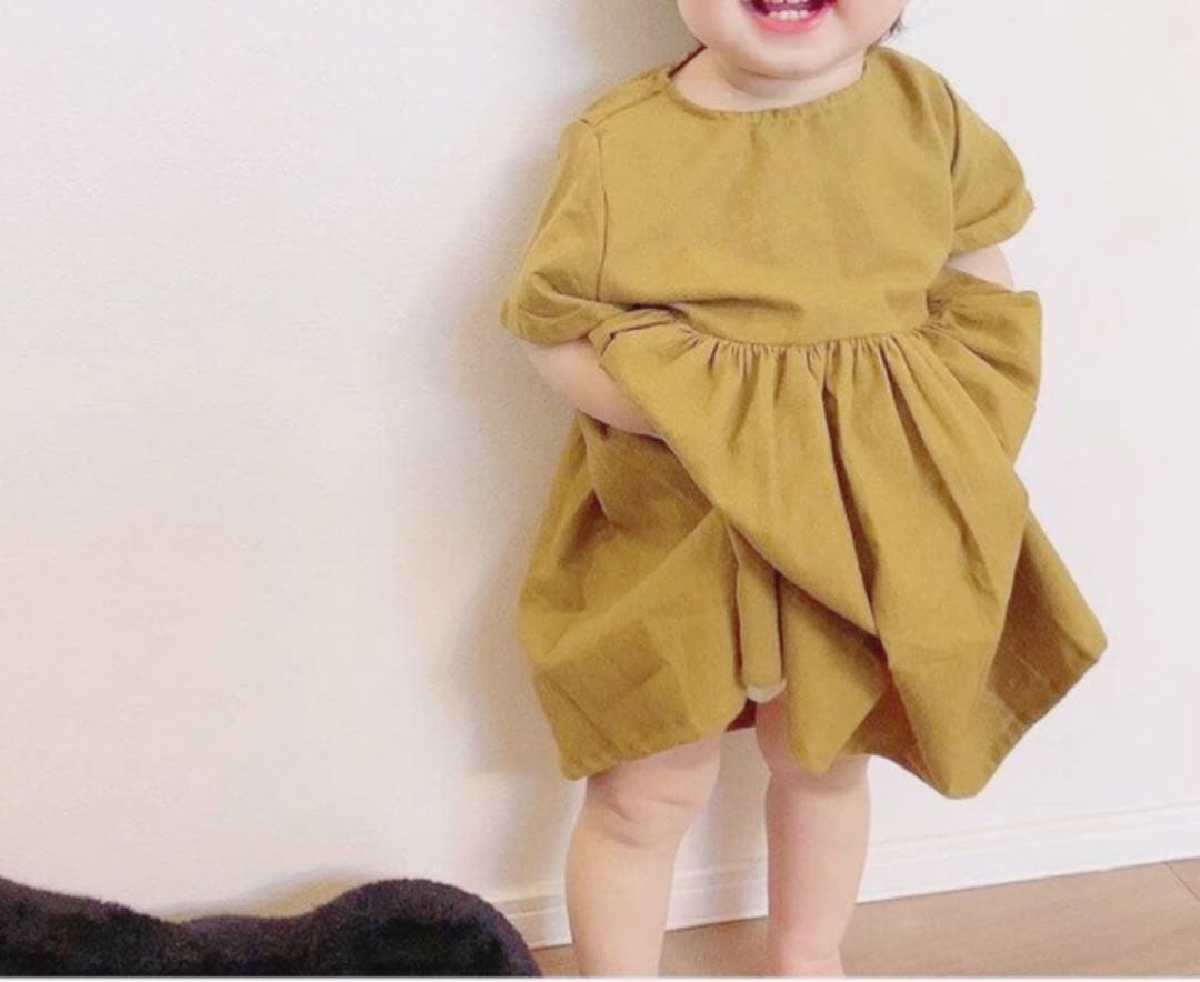 再販 ハンドメイド ギャザーワンピース