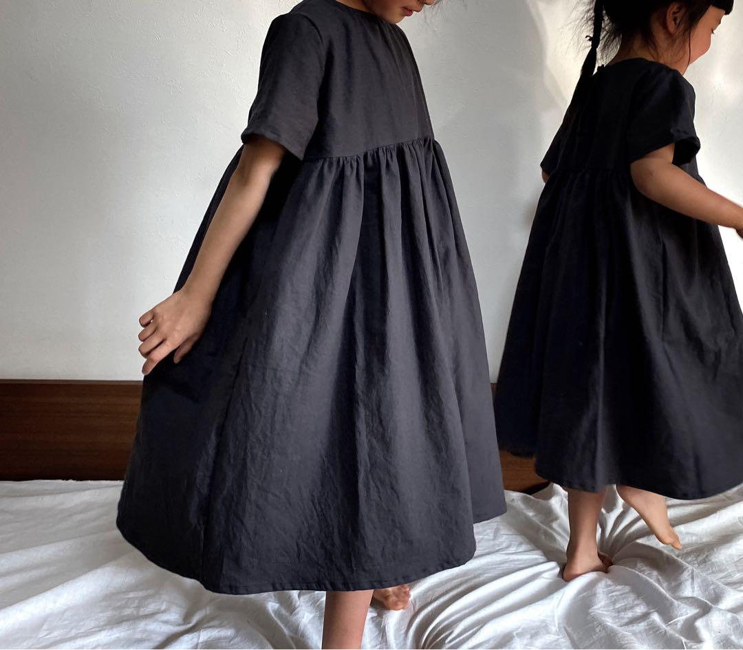 再販 ハンドメイド ギャザーワンピース