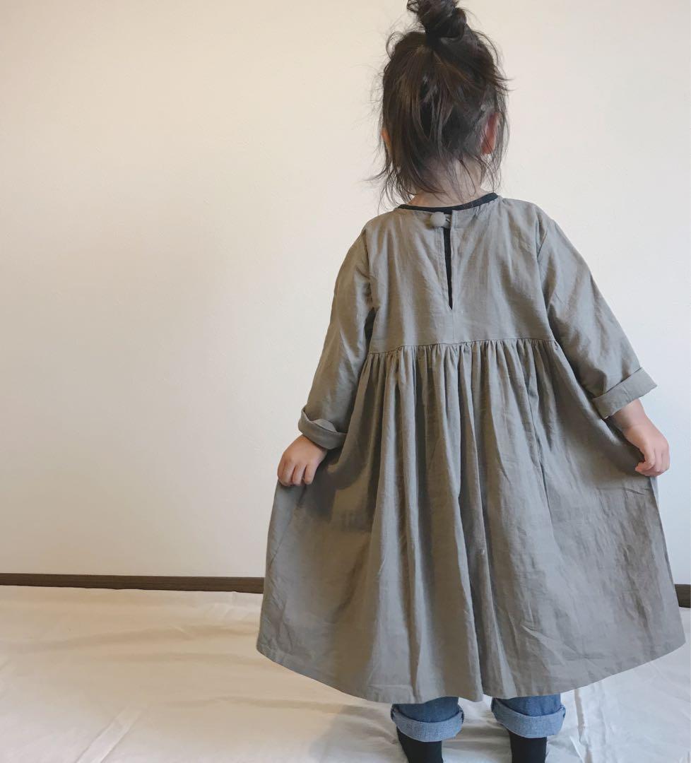 再販 ハンドメイド ギャザーワンピース