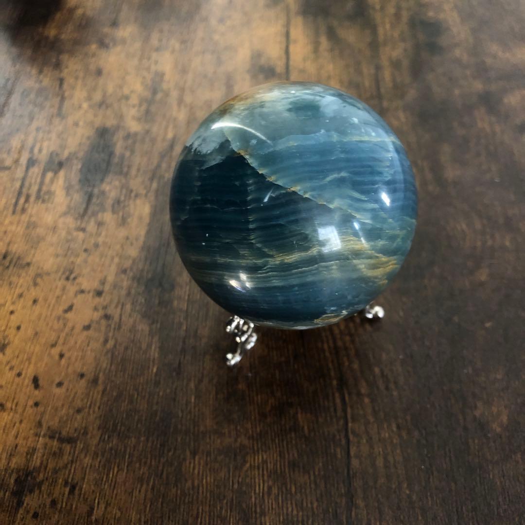 ブルーオニキス＊6.4cmスフィア＊パワーストーン天然石