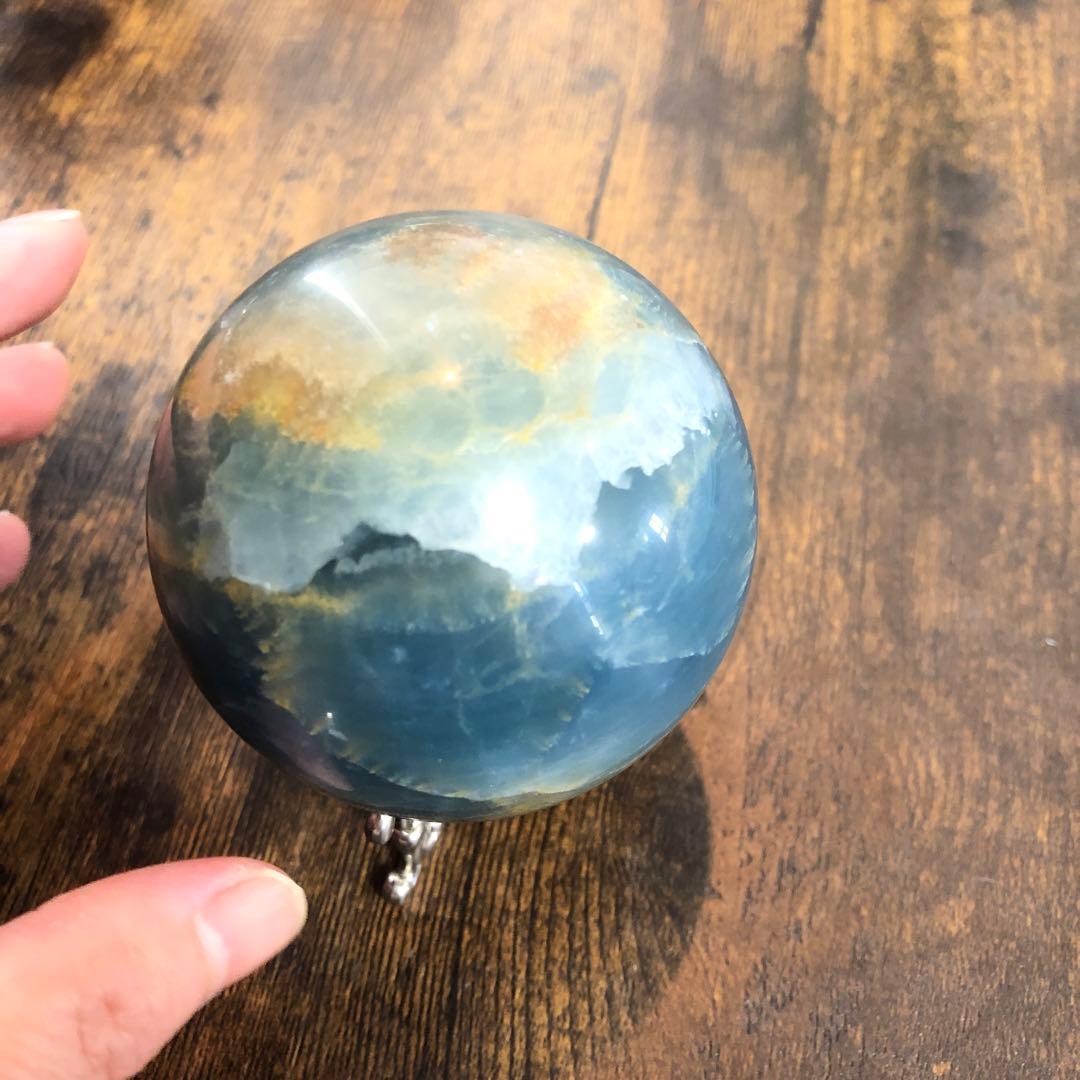 ブルーオニキス＊6.4cmスフィア＊パワーストーン天然石