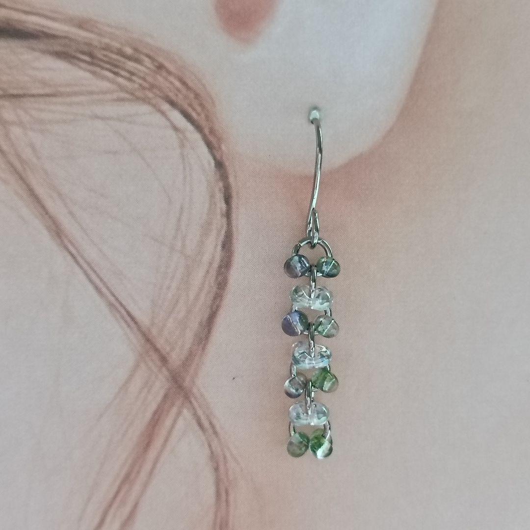 No.474 チェコビーズ ファルファーレのピアス - メルカリ