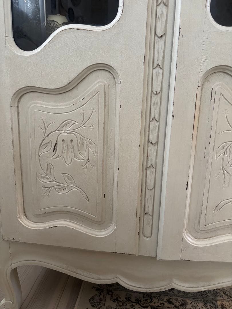 フランスアンティーク　ガラスキャビネット