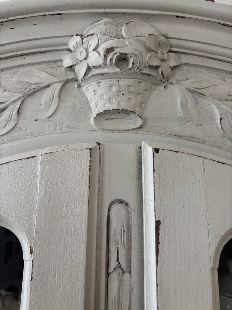 フランスアンティーク　ガラスキャビネット