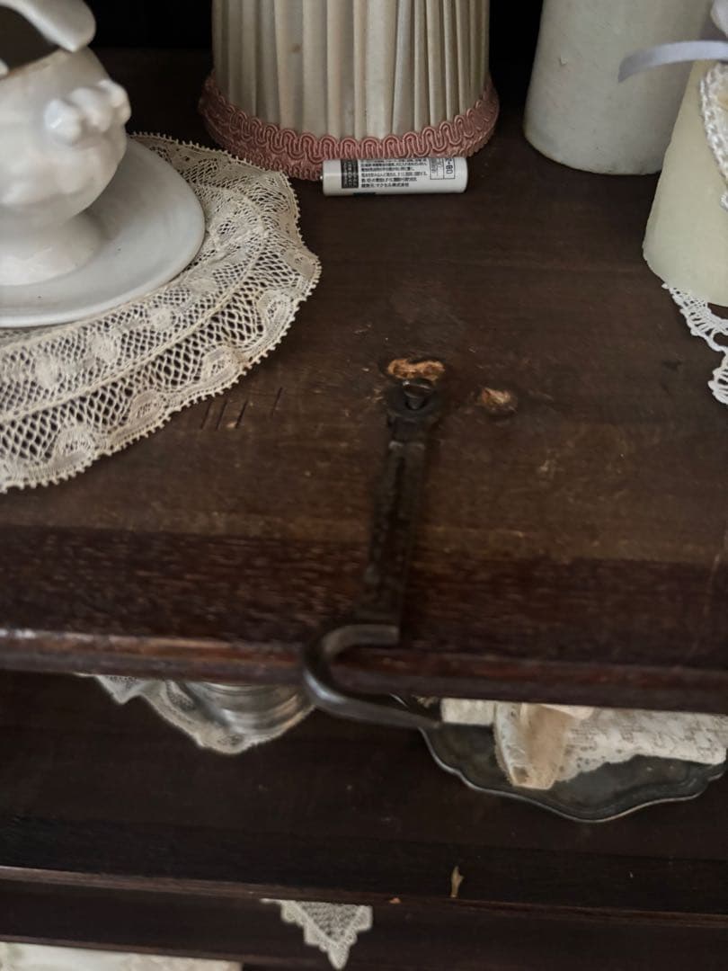 フランスアンティーク　ガラスキャビネット