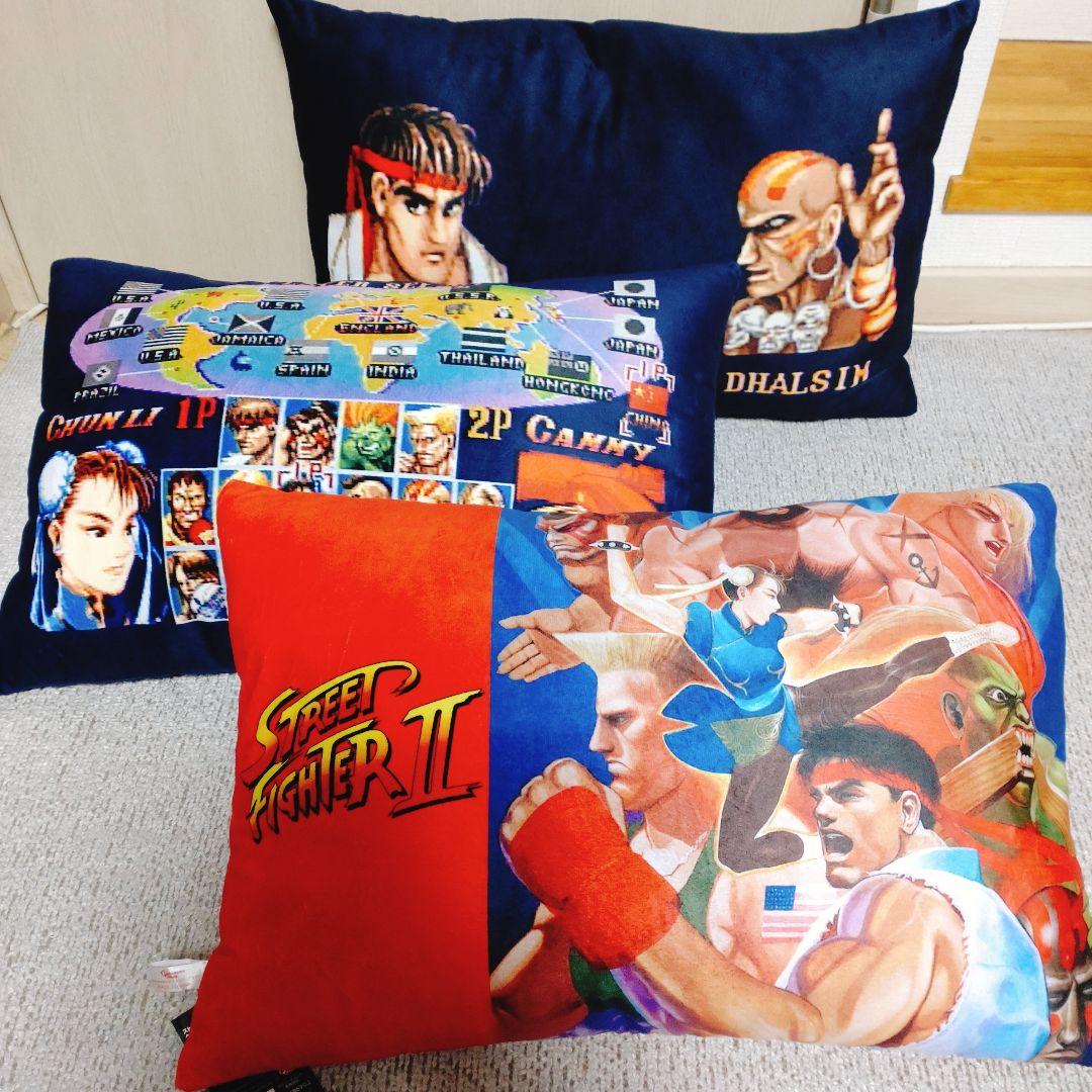 ラウンドワン限定 ストリートファイターⅡ クッション 全3種セット