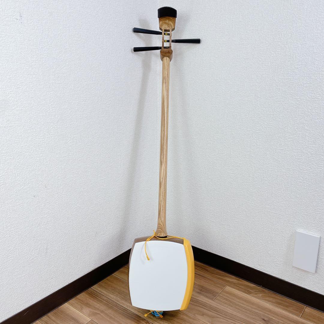 三味線 樫棹　細棹 犬皮 付属品多数 バチ付き