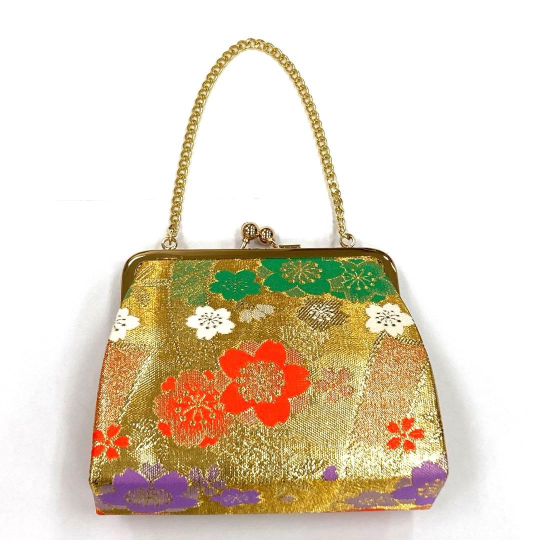 ☆新品未使用☆女の子用3歳 七五三 はこせこ 結び帯 金系9点セット NH-1