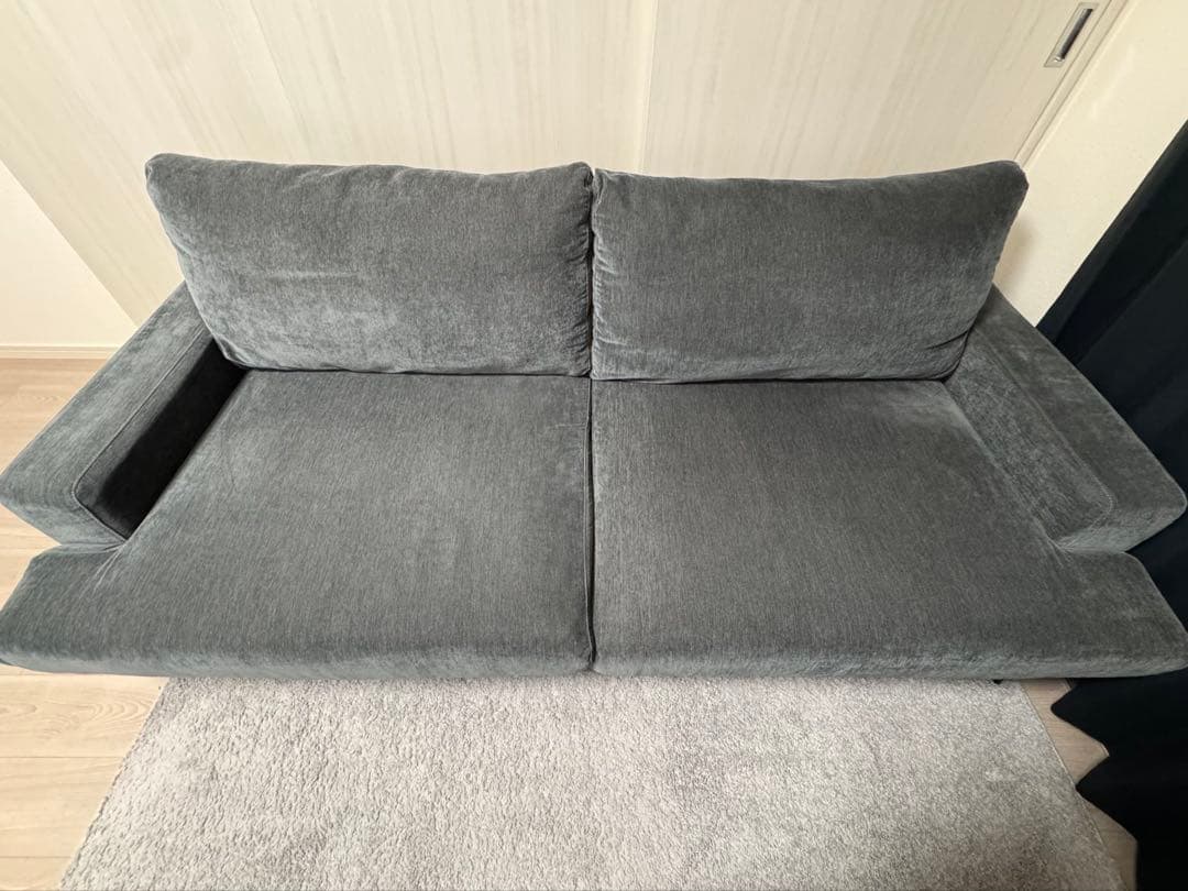 ソファ　2.3人掛け　［関家具］エレーナ　ファブリックチャコール