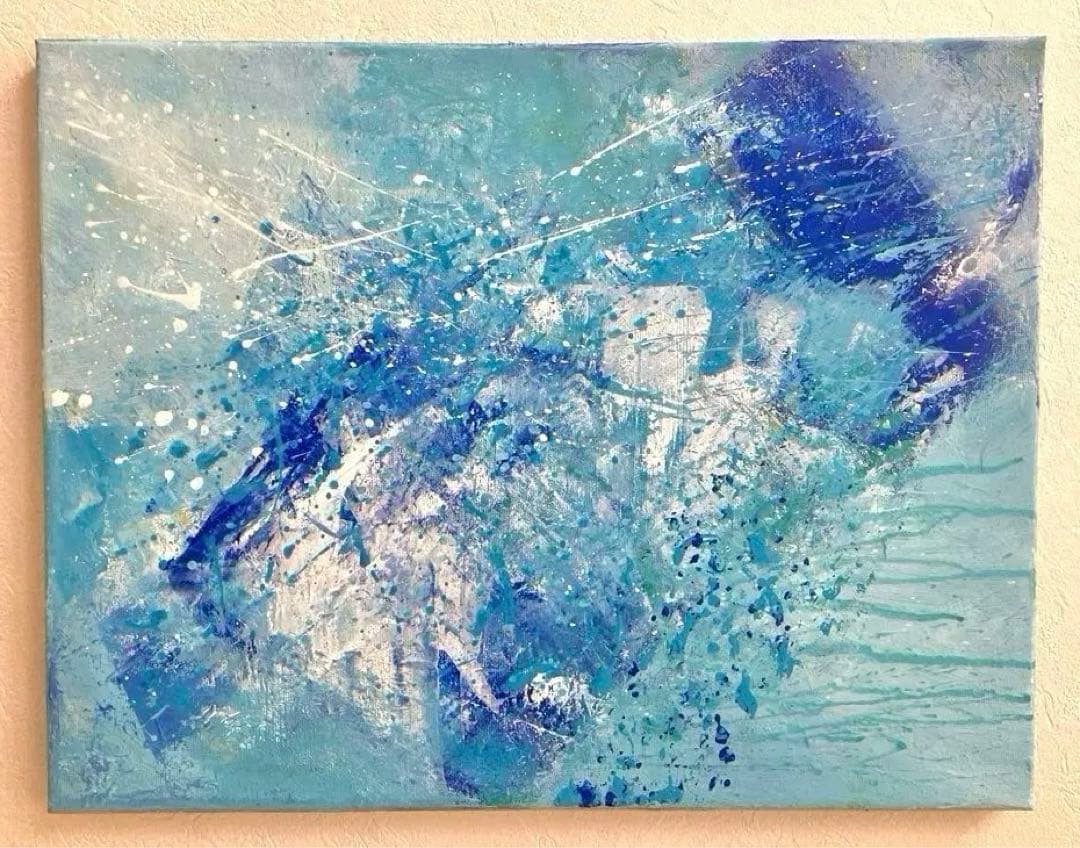 307 抽象画 アクリル画 アート 原画 キャンバスボード F6 未知の世界へ
